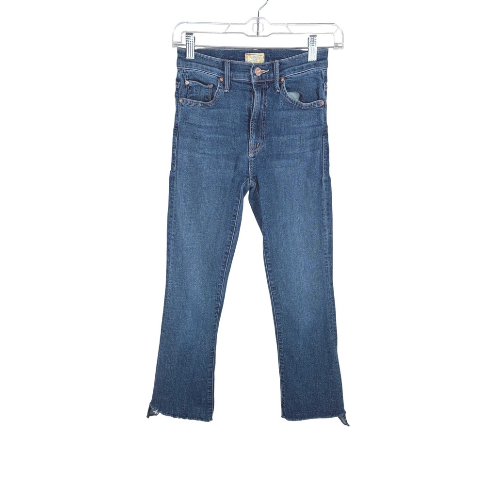 MOTHER The Insider Crop Step Fray Denim Jeans Girl Crush Women's Size 24